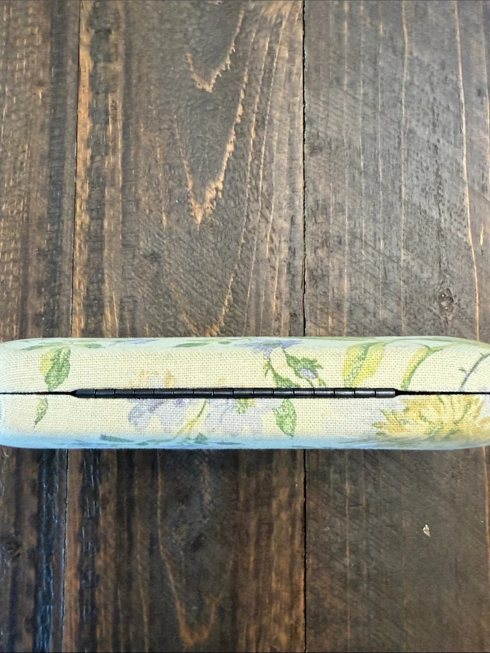 Laura Ashley hard clamshell FLORAL vintage eyeglass sunglass case GUC 6”x1”